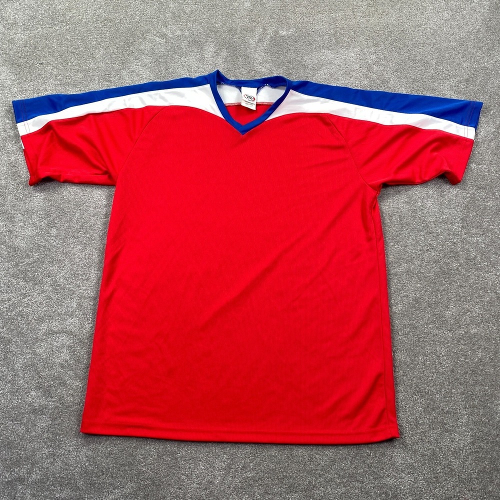 High Five Sportswear Soccer Jersey Shirt Short Sleeves Adult Size M Red White